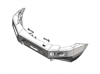 Paragolpes frontal con base para cabestrante Mitsubishi L200 Triton 2015-2019