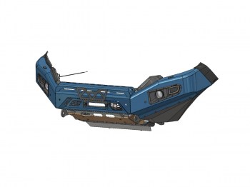 Parachoques frontal con base de cabestrante y faros Toyota Land Cruiser 150 (sólo 2018)