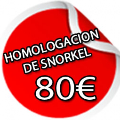 HOMOLOGACION DE SNORKEL POR 80€